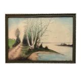 LL - Set of 3 Framed Vintage Landscape Paintings with Glass