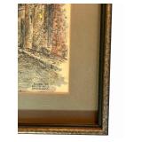LL - Framed Watercolor Print of Acorn St, Beacon Hill Boston