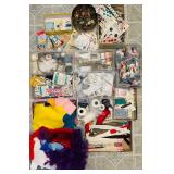 LL - Large Collection of Vintage Sewing Notions, Thread, Buttons, Fabric, and Accessories