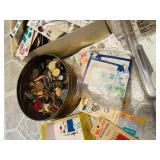 LL - Large Collection of Vintage Sewing Notions, Thread, Buttons, Fabric, and Accessories