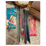 LL - Large Yarn and Knitting Needle Lot with Assorted Colors and Sizes
