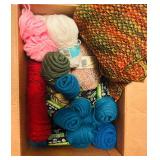 LL - Large Yarn and Knitting Needle Lot with Assorted Colors and Sizes