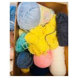 LL - Large Yarn and Knitting Needle Lot with Assorted Colors and Sizes