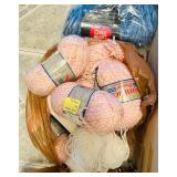 LL - Large Yarn and Knitting Needle Lot with Assorted Colors and Sizes