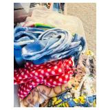 LL - Large Collection of Assorted Fabric and Quilting Material