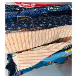 LL - Large Collection of Assorted Fabric and Quilting Material