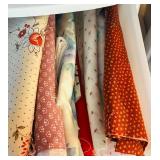 LL - Large Collection of Assorted Fabric and Quilting Material
