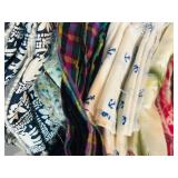 LL - Large Collection of Assorted Fabric and Quilting Material