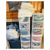 LL - Large Collection of Assorted Fabric and Quilting Material