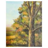 LL - Original Pearl Charlson Signed Landscape Oil Painting on Grumbacher Canvas Panel, Framed