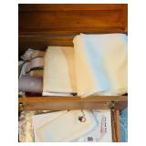 LL - Wooden Storage Chest with Knitting Needles, Yarn, and Craft Supplies