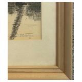 LL - Signed 1961 Framed Swamp Landscape Painting by Pearl Charlson