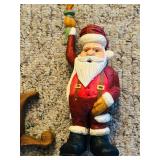 LL - Set of 7 Vintage Handcrafted Santa and Noel Holiday Figurines