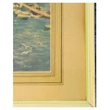 LL - Framed Harbor Scene Artwork Print