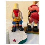 LL - Collection of 15 Hand-Carved Painted Wooden Folk Art Figures