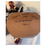 LL - Collection of 15 Hand-Carved Painted Wooden Folk Art Figures