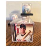 LL - Set of 3 Signed MLB Baseballs with Display Cases and Bert Blyleven Pin plus 1 Unsigned Ball