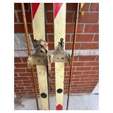G - Vintage Norpine Glacier Cross-Country Skis with Bamboo Poles