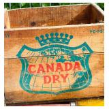 LR/G - Collection of 4 Vintage Wooden Soda Crates - Canada Dry, Cheerwine, Coca-Cola