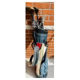 G - Vintage Golf Club Set with Bag and Wood Drivers