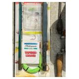 G - Shakespeare Fly Fishing Kit with Vintage Rod and Metal Minnow Bucket