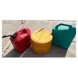 G - Set of 3 Utility Containers - Gas Can, Water Jug, and Insulated Cooler