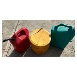 G - Set of 3 Utility Containers - Gas Can, Water Jug, and Insulated Cooler