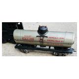 K - Set of 3 Vintage Model Train Cars including Locomotive, Tanker, and New York Central Passenger Car