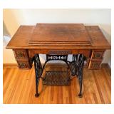 Antique Singer Treadle Sewing Machine Table with Drawers