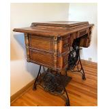 Antique Singer Treadle Sewing Machine Table with Drawers