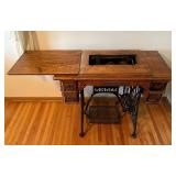 Antique Singer Treadle Sewing Machine Table with Drawers