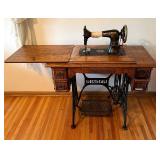 Antique Singer Treadle Sewing Machine Table with Drawers