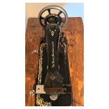 Antique Singer Treadle Sewing Machine Table with Drawers