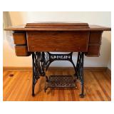 Antique Singer Treadle Sewing Machine Table with Drawers
