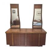 Lane Mid-Century Modern Dresser with Dual Mirrors