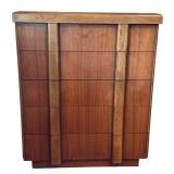 Vintage Lane Mid-Century Modern Tall Dresser with Wood Finish