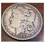 1891-O Morgan Silver Dollar US Coin