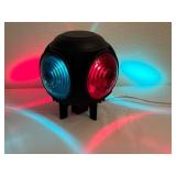 DR - Vintage Dressel Railroad Signal Light 10 Inch Black with Red and Blue Lenses