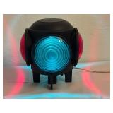 DR - Vintage Dressel Railroad Signal Light 10 Inch Black with Red and Blue Lenses