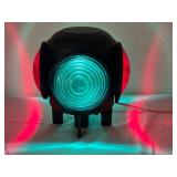 DR - Vintage Dressel Railroad Signal Light 10 Inch Black with Red and Blue Lenses