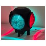 DR - Vintage Dressel Railroad Signal Light 10 Inch Black with Red and Blue Lenses
