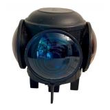 DR - Vintage Dressel Railroad Signal Light 10 Inch Black with Red and Blue Lenses
