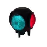 DR - Vintage Dressel Railroad Signal Light 10 Inch Black with Red and Blue Lenses