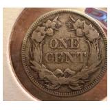 1857 United States Flying Eagle One Cent Coin in Very Fine Condition