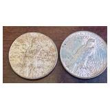 Pair of 1926-S and 1926-D Peace Silver Dollars