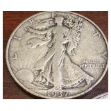 1937-S, 1937-D, and 1938 Walking Liberty Half Dollar Set