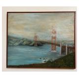 MBR - Original Oil Painting of Golden Gate Bridge by Pearl Charlson