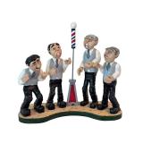 K - Handcrafted Barbershop Quartet Wood Carving by Bobbies Crafty Crafts