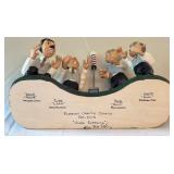 K - Handcrafted Barbershop Quartet Wood Carving by Bobbies Crafty Crafts