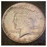 1924 Peace Silver Dollar Coin